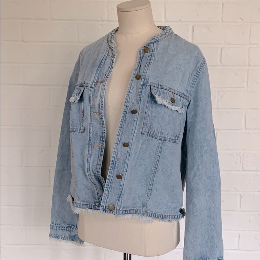 [3 for $30] Honey Punch Frayed Denim Jacket